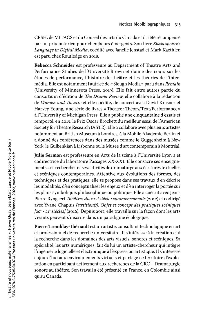 Théâtre et nouveaux matérialismes