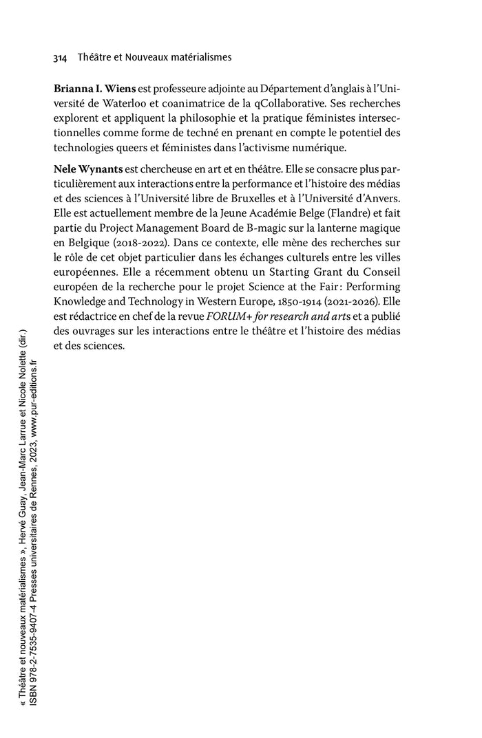 Théâtre et nouveaux matérialismes