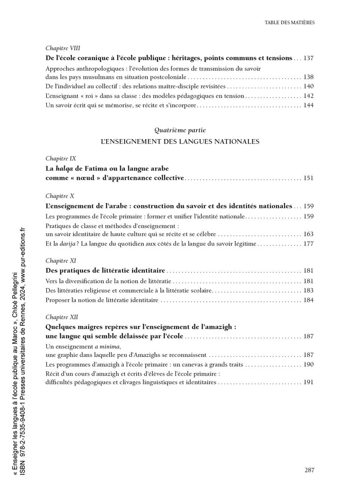 Enseigner les langues à l'école publique au Maroc: Construction des savoirs, identités et citoyenneté