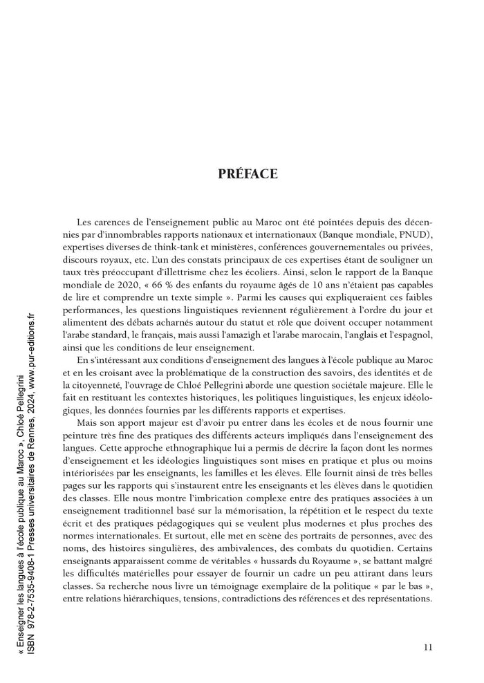 Enseigner les langues à l'école publique au Maroc: Construction des savoirs, identités et citoyenneté