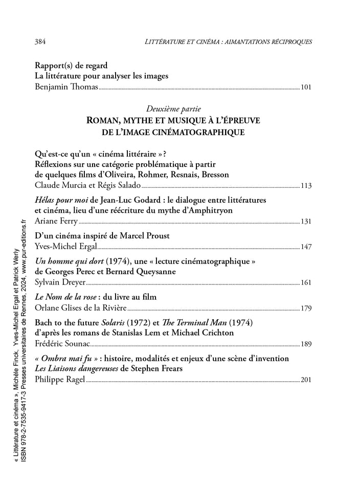 Littérature et cinéma : aimantations réciproques