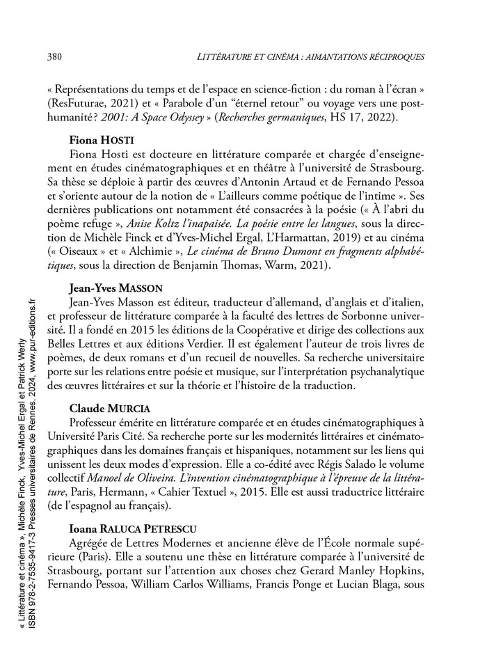 Littérature et cinéma : aimantations réciproques