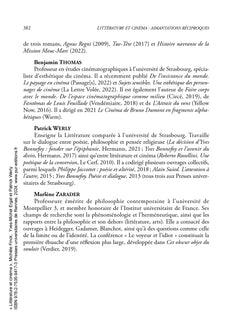 Littérature et cinéma : aimantations réciproques