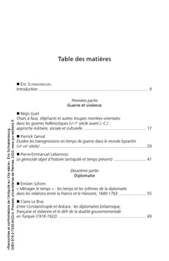 Rencontres et confrontations de l'Antiquité au XXème siècle