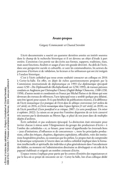 Écrire à l'ombre des cathédrales