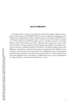 Des différences curriculaires en classe de 6ème