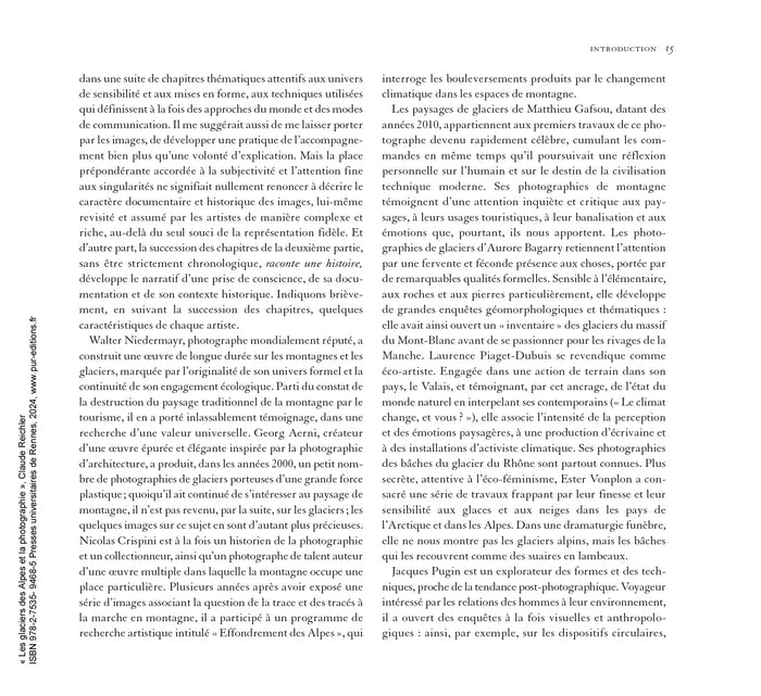 Les glaciers des Alpes et la photographie