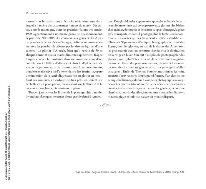 Les glaciers des Alpes et la photographie