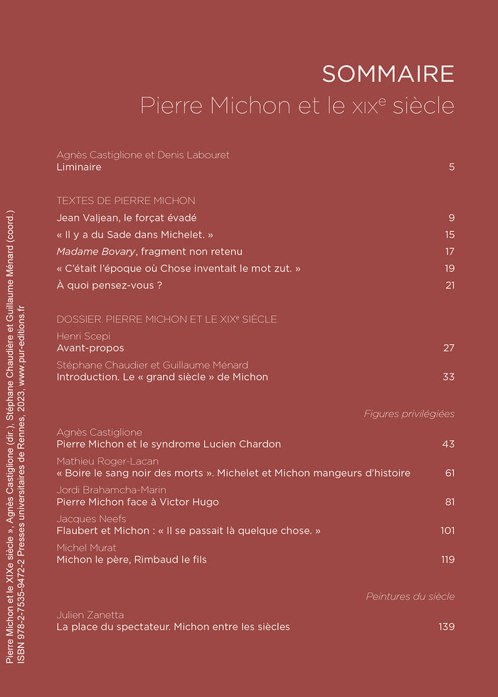 Pierre Michon et le XIXe siècle