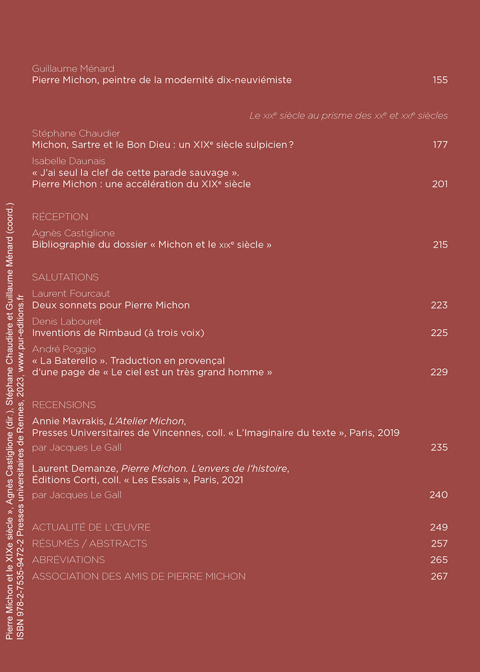 Pierre Michon et le XIXe siècle