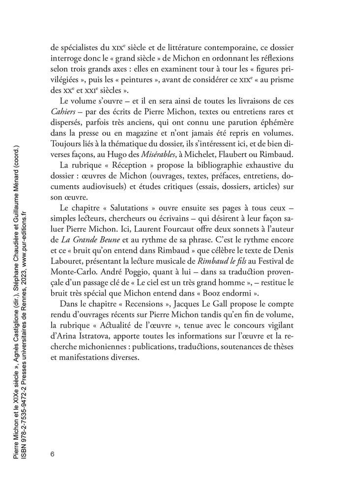 Pierre Michon et le XIXe siècle