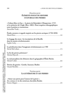 Avoir une âme pour les pierres