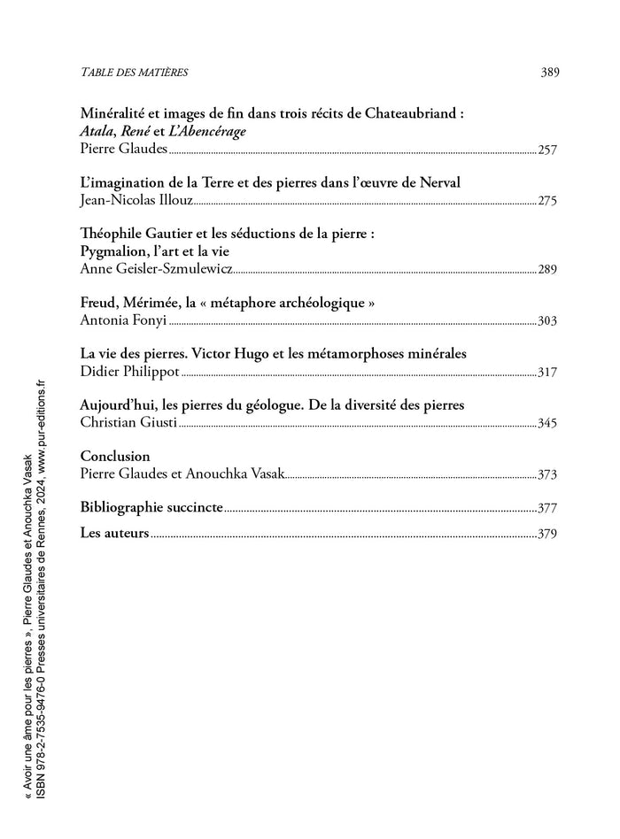 Avoir une âme pour les pierres