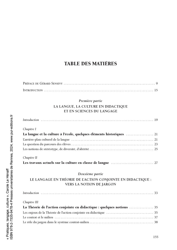 Pratiques, langage, culture: Une approche didactique