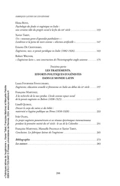 fabriques latines de l'eugénisme