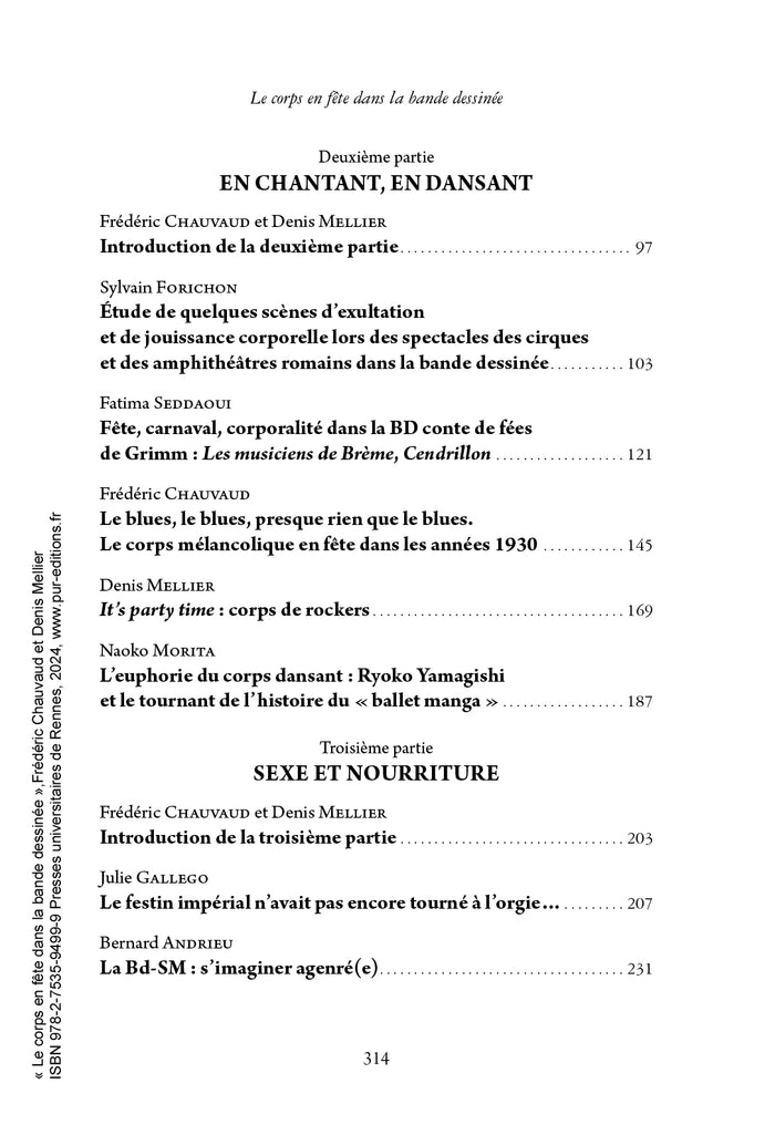 Le corps en fête dans la bande dessinée