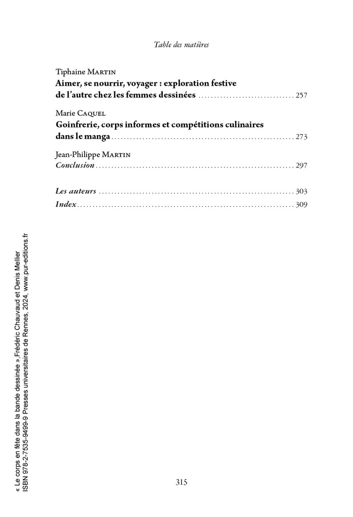 Le corps en fête dans la bande dessinée