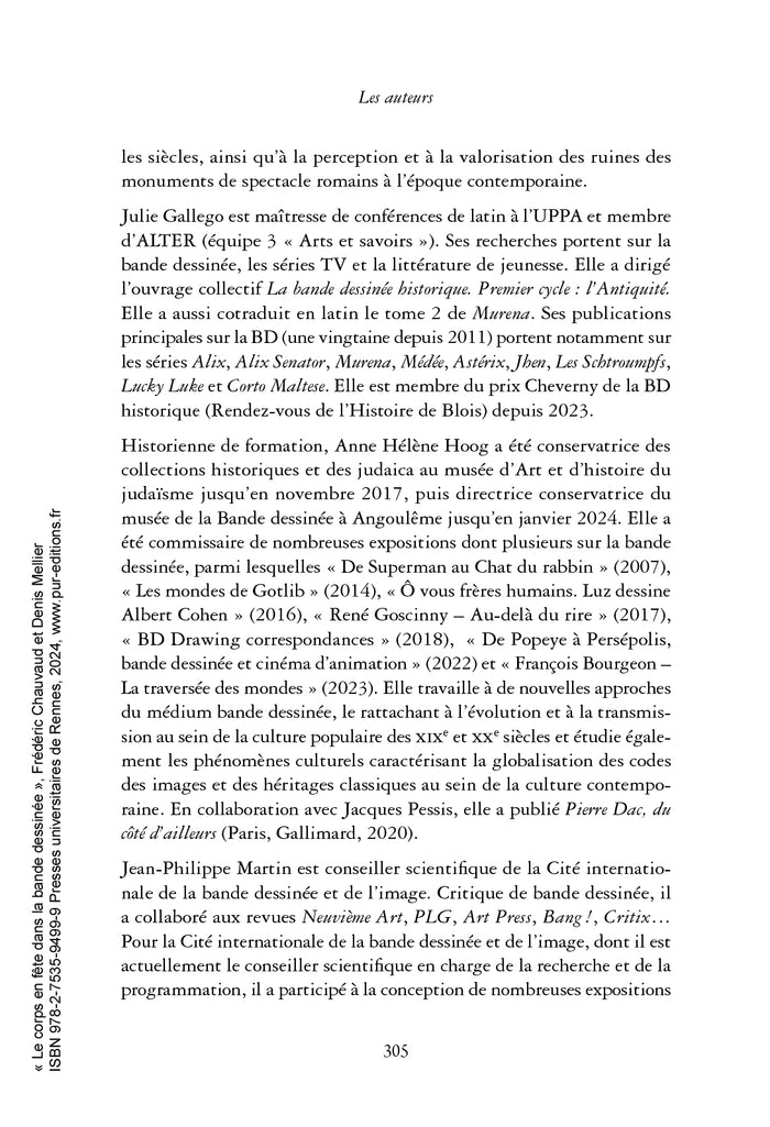 Le corps en fête dans la bande dessinée