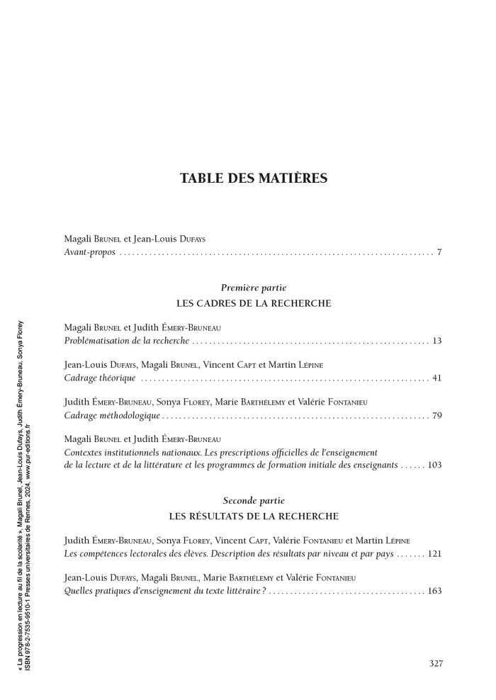 La progression en lecture au fil de la scolarité