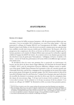 La progression en lecture au fil de la scolarité