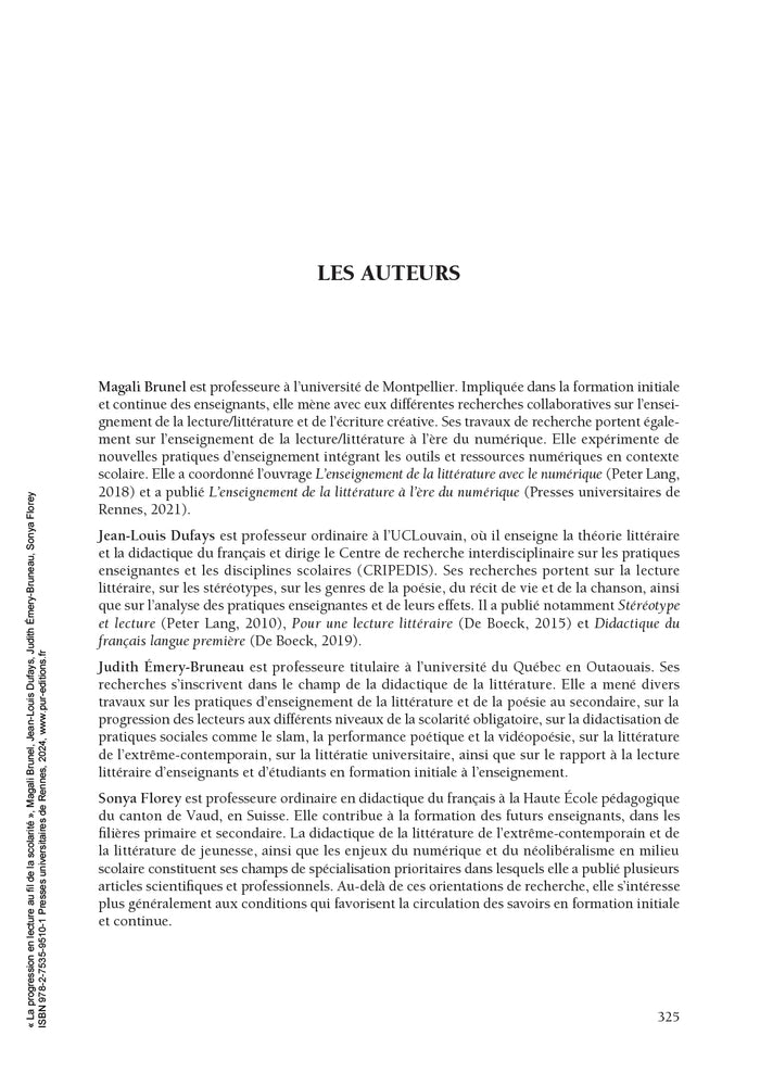 La progression en lecture au fil de la scolarité