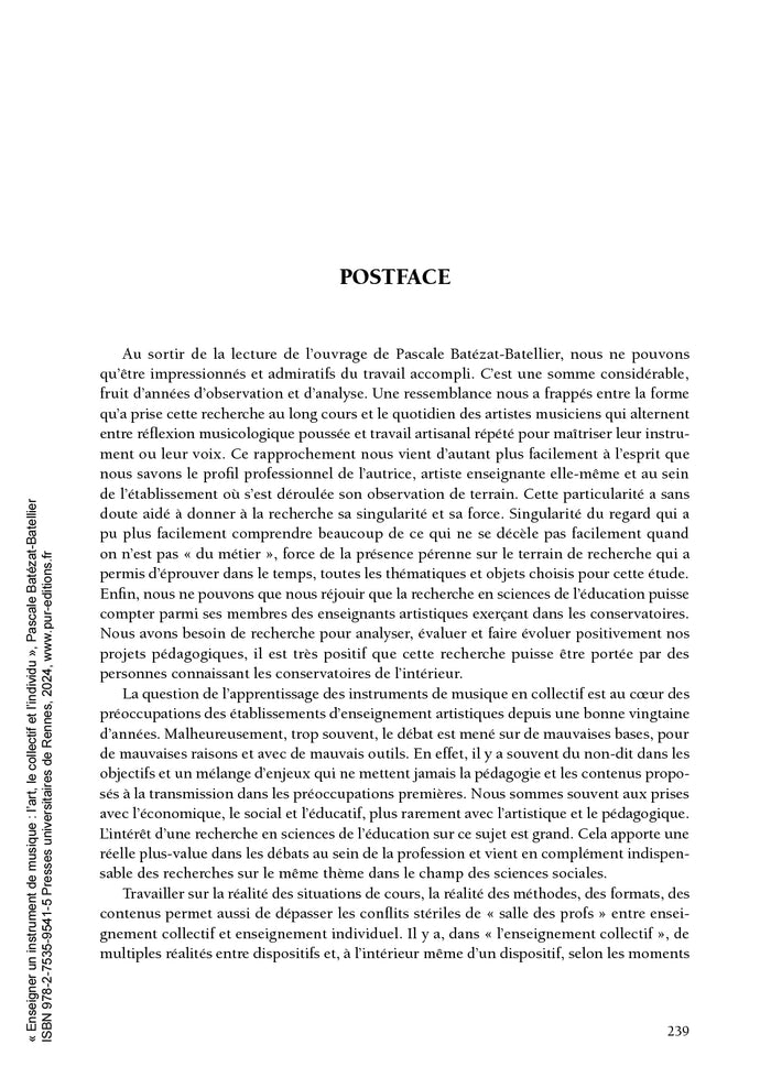 Enseigner un instrument de musique