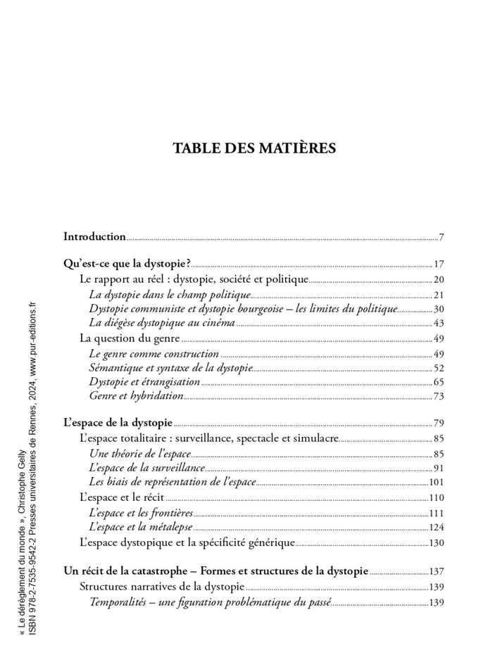 Le dérèglement du monde