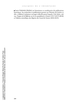 Logiques de l'inventaire