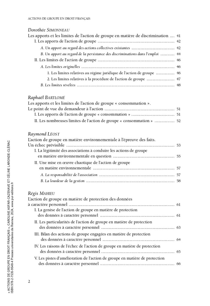 Actions de groupe en droit français