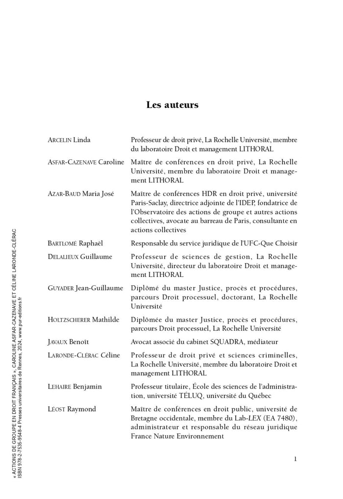 Actions de groupe en droit français