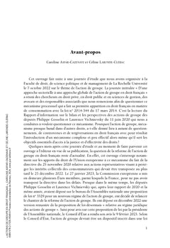 Actions de groupe en droit français