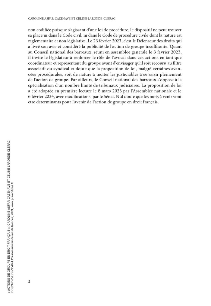 Actions de groupe en droit français