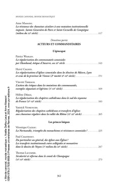 Monde canonial, monde monastique