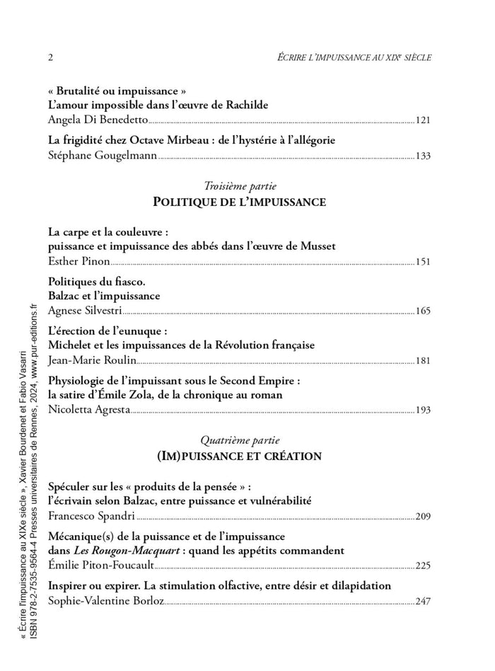 Écrire l'impuissance au XIXe siècle