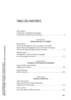 Les flâneries en paysages