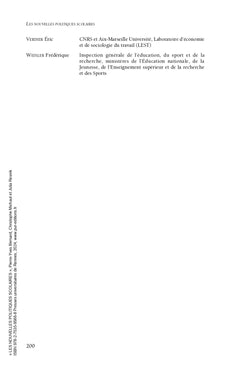 Les nouvelles politiques scolaires