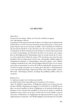Le droit à la vie privée