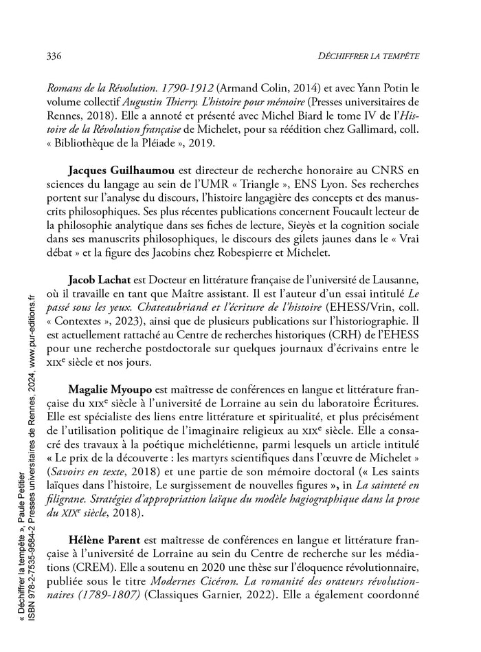 Déchiffrer la tempête