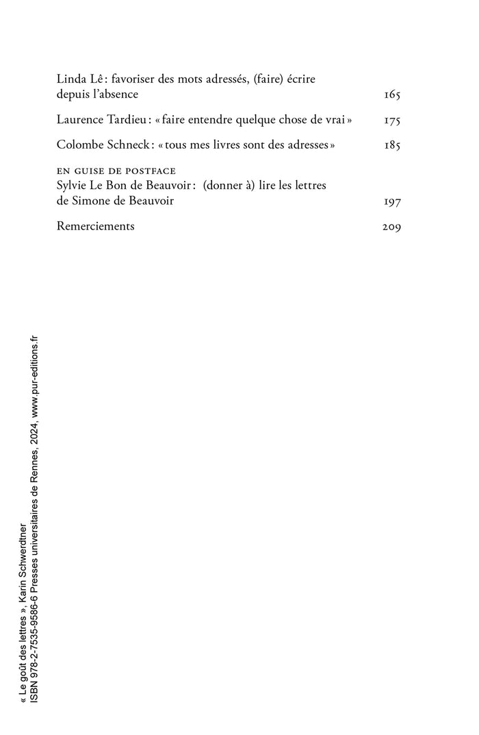 Le goût des lettres