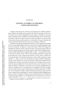 Être artiste et femme en province dans les années vingt: Grenoble