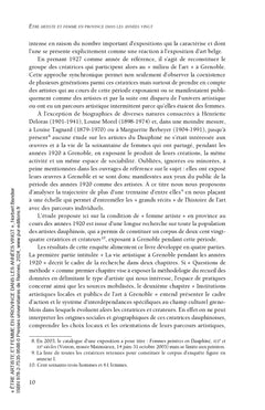 Être artiste et femme en province dans les années vingt: Grenoble