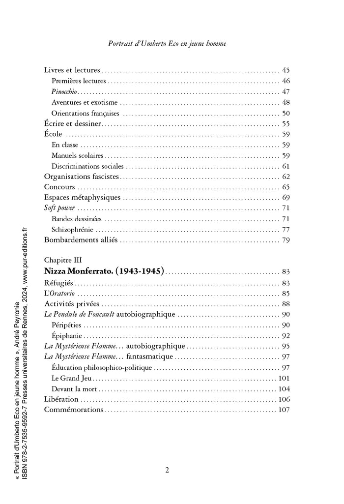 Portrait d'Umberto Eco en jeune homme