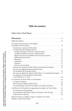 Les chanoines de Notre-Dame de Paris au XVIIIe siècle