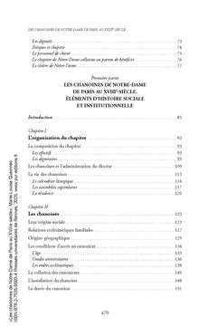 Les chanoines de Notre-Dame de Paris au XVIIIe siècle