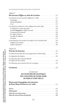 Les chanoines de Notre-Dame de Paris au XVIIIe siècle