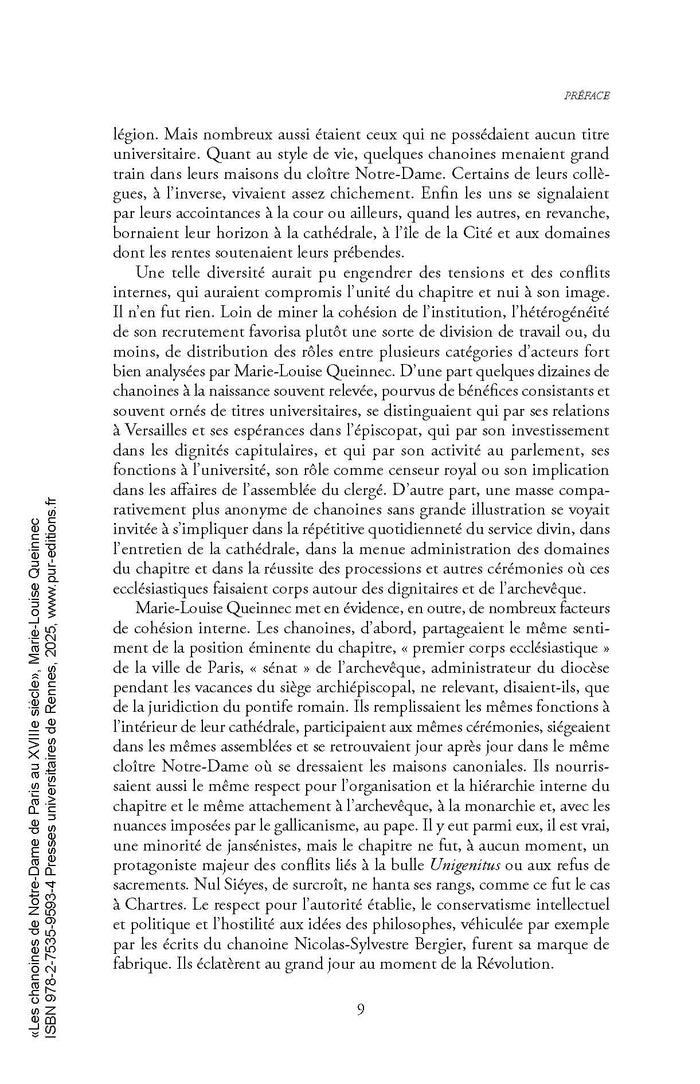 Les chanoines de Notre-Dame de Paris au XVIIIe siècle