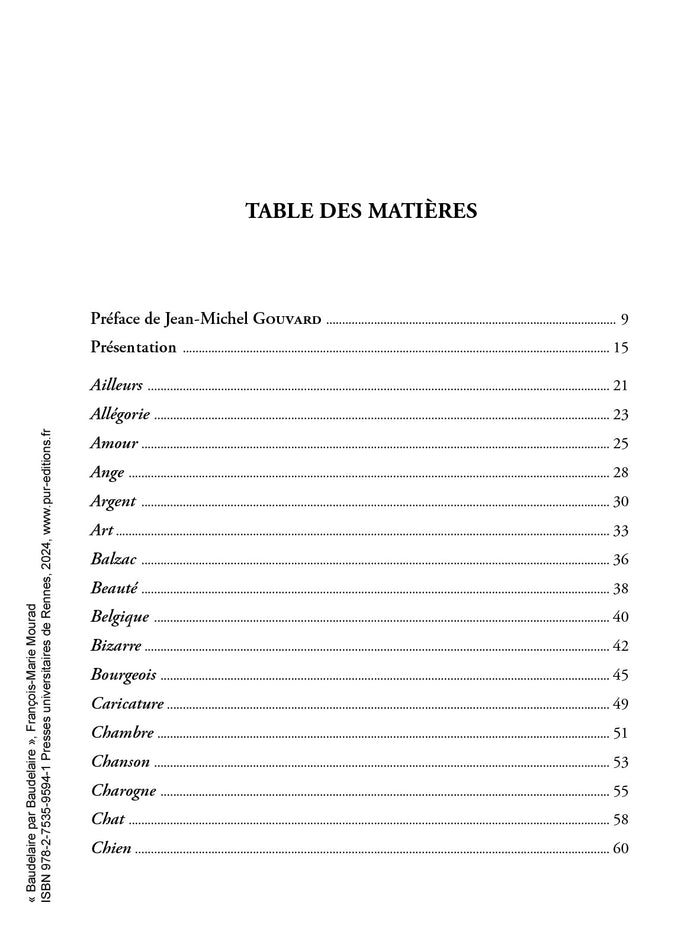 Baudelaire par Baudelaire