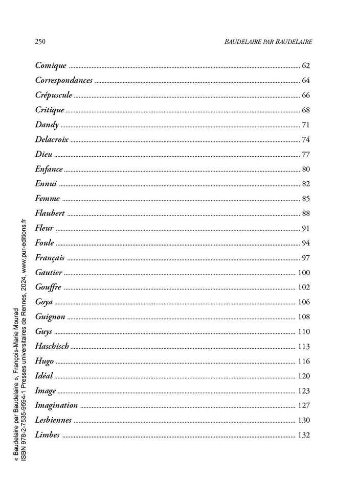 Baudelaire par Baudelaire