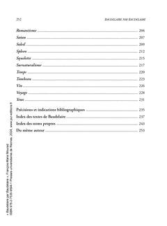 Baudelaire par Baudelaire