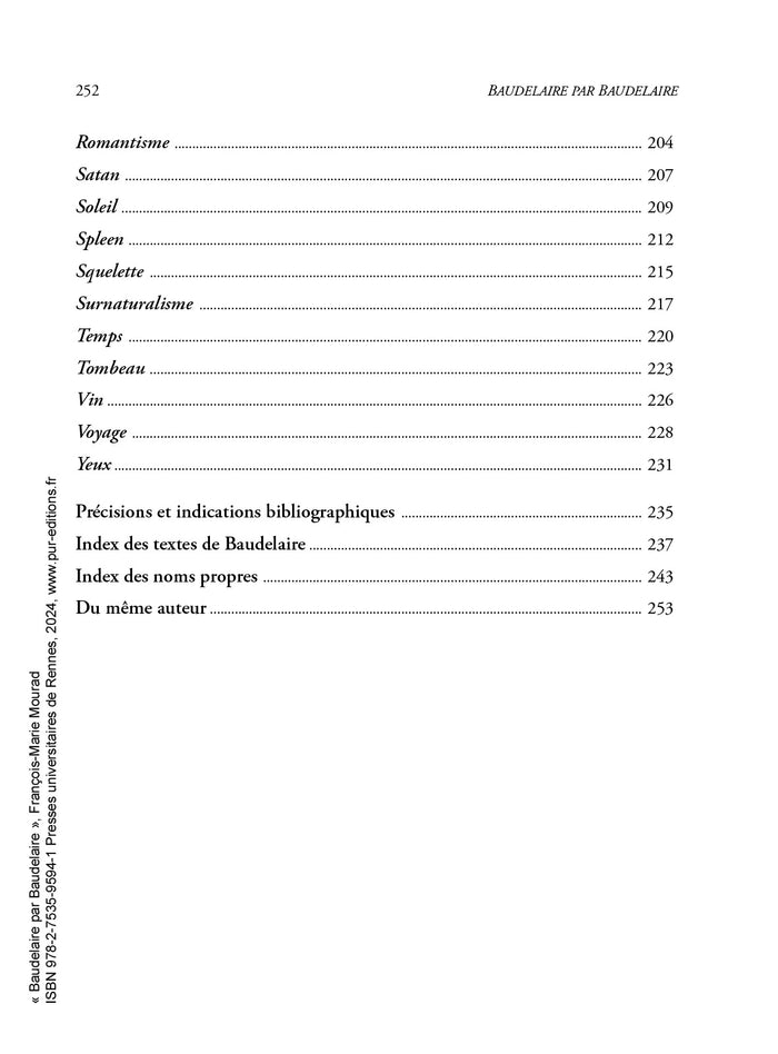 Baudelaire par Baudelaire